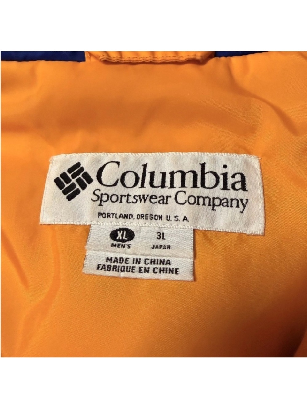 Columbia Padded Anorak Parka Puffer Jacket Men's XL vintage 2000 black yellow - Picture 6 of 12